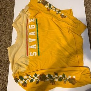 Long sleeve crop top